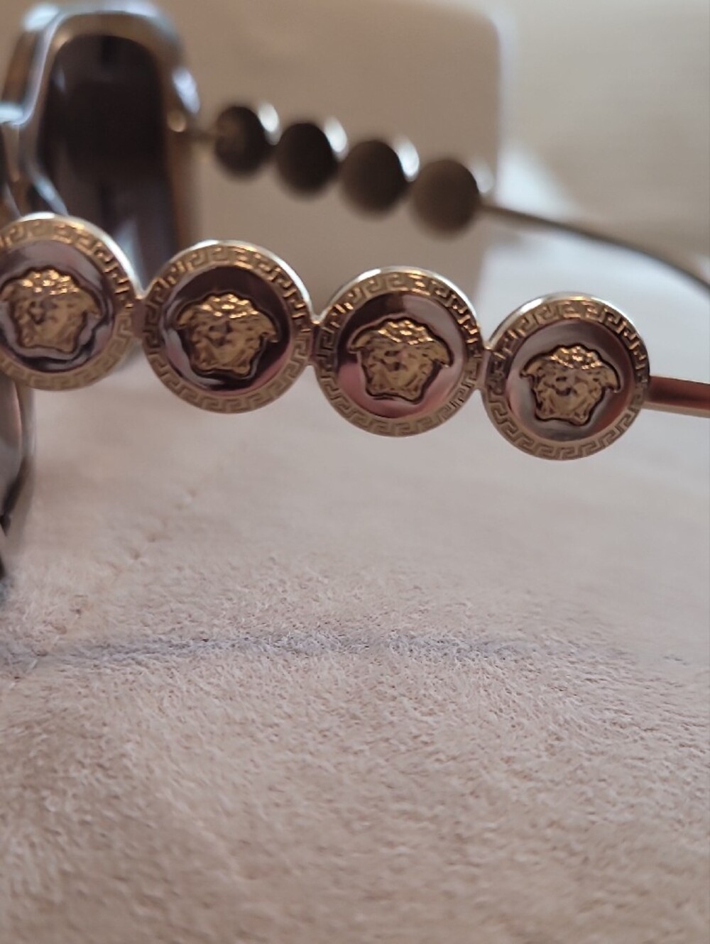 Versace VE4375 Square Sunglasses featuring Gold Tone Medusa Medallions - Picture 3 of 8